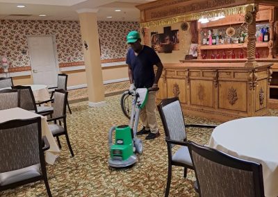 commercial Carpet Cleaning in action