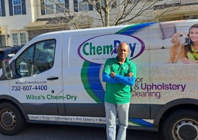 Wilce in front of Van